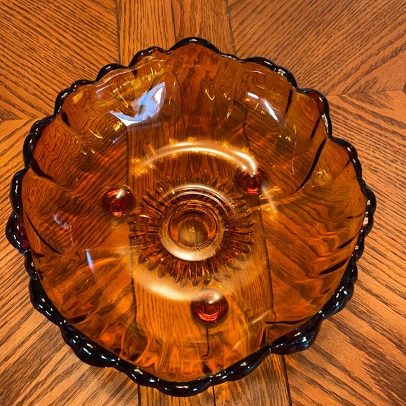 Dining Vintage 3 Footed Amber Fruit Bowl Poshmark